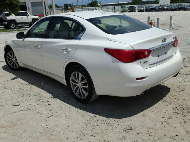 JN1BV7AR6EM691506 - 2014 INFINITI Q50 BASE WHITE photo 3