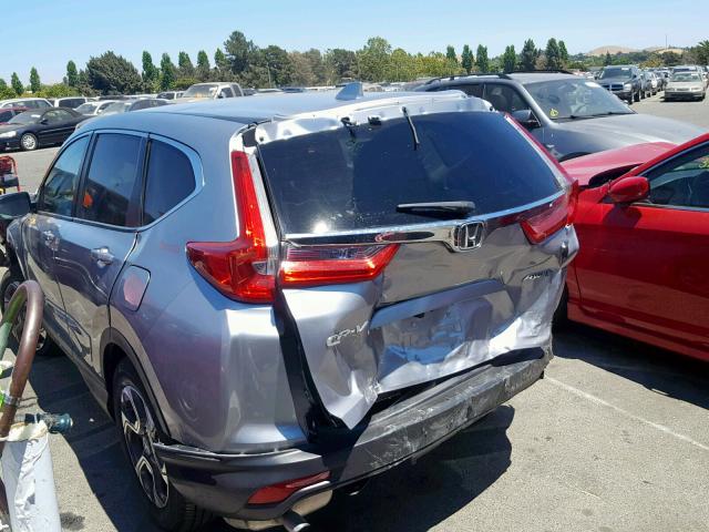 7FARW2H81JE022558 - 2018 HONDA CR-V EXL SILVER photo 3