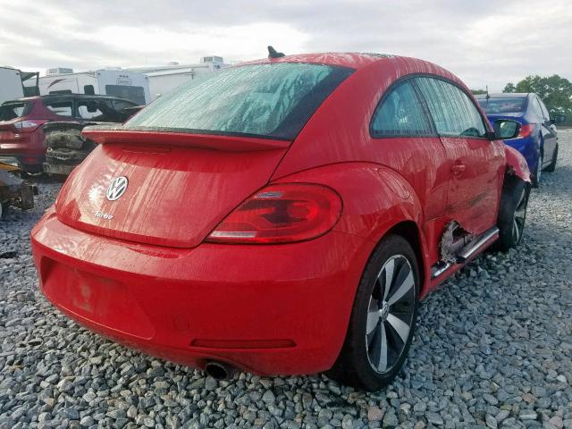 3VWV67AT4DM609405 - 2013 VOLKSWAGEN BEETLE TUR RED photo 4