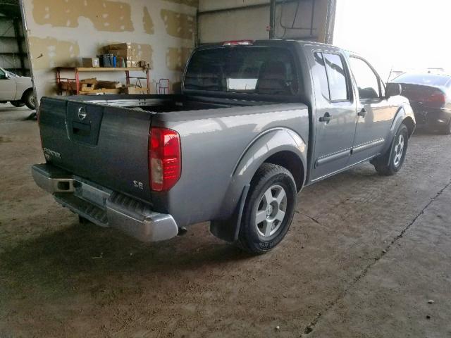 1N6AD07U55C423287 - 2005 NISSAN FRONTIER C GRAY photo 4