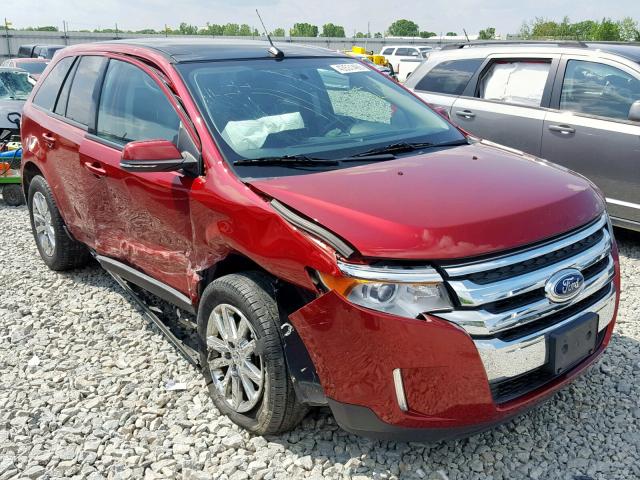 2FMDK4JC1DBC73332 - 2013 FORD EDGE SEL RED photo 1