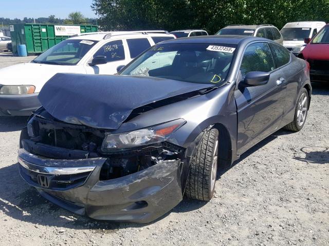 1HGCS2B86CA003863 - 2012 HONDA ACCORD EXL GRAY photo 2