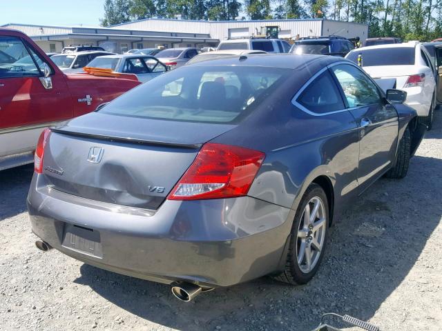 1HGCS2B86CA003863 - 2012 HONDA ACCORD EXL GRAY photo 4