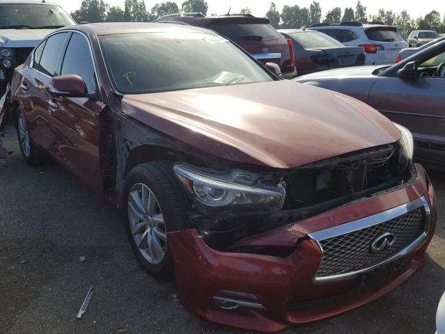 JN1BV7AP1FM354614 - 2015 INFINITI Q50 BASE RED photo 1