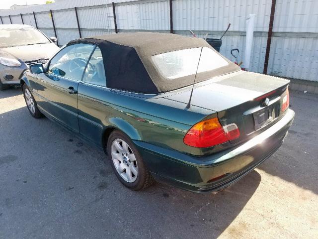 WBABR3345YEG01689 - 2000 BMW 323 CI GREEN photo 3