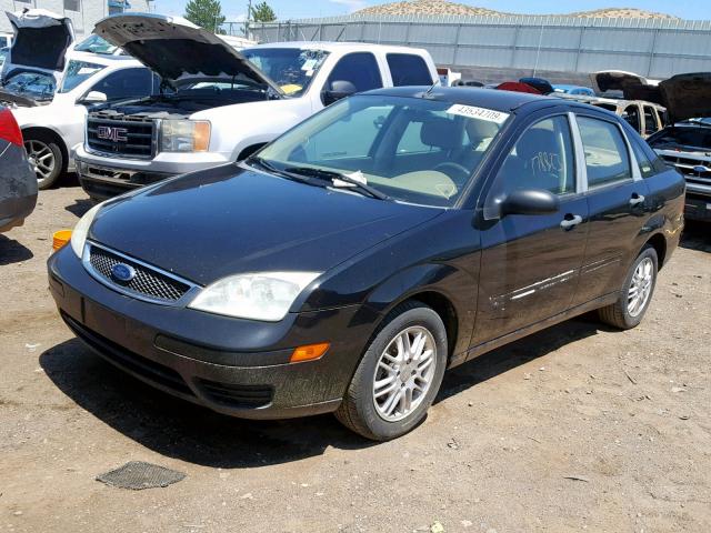 1FAFP34N57W233074 - 2007 FORD FOCUS ZX4 BLACK photo 2