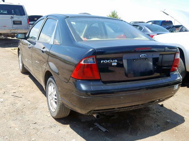 1FAFP34N57W233074 - 2007 FORD FOCUS ZX4 BLACK photo 3