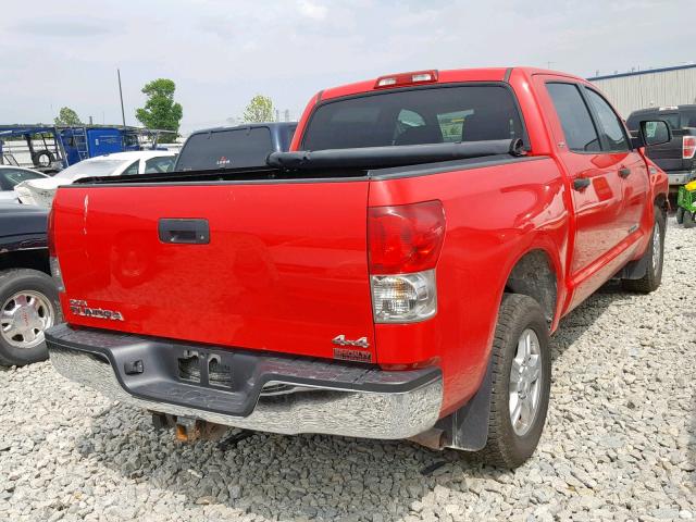 5TBDV54198S493472 - 2008 TOYOTA TUNDRA CRE RED photo 4