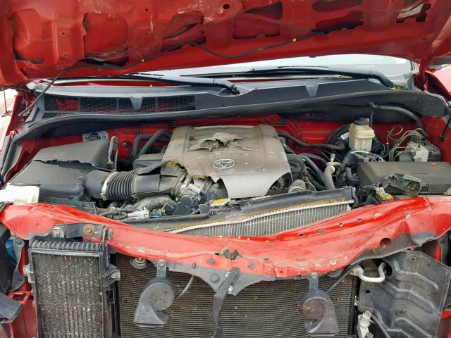 5TBDV54198S493472 - 2008 TOYOTA TUNDRA CRE RED photo 7