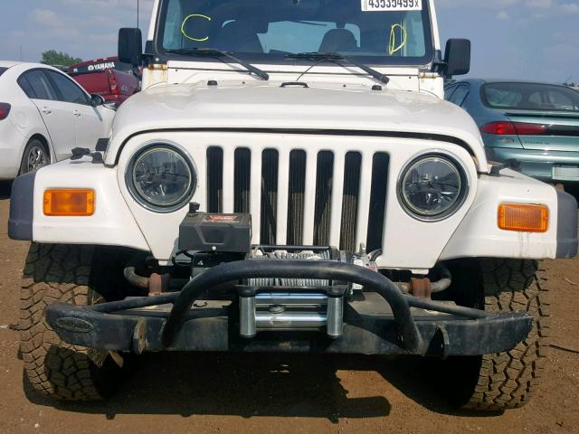 1J4FA49S61P363697 - 2001 JEEP WRANGLER / WHITE photo 10