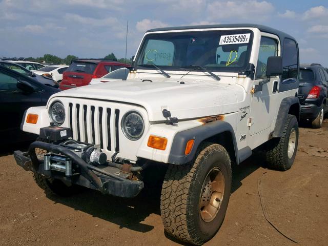 1J4FA49S61P363697 - 2001 JEEP WRANGLER / WHITE photo 2