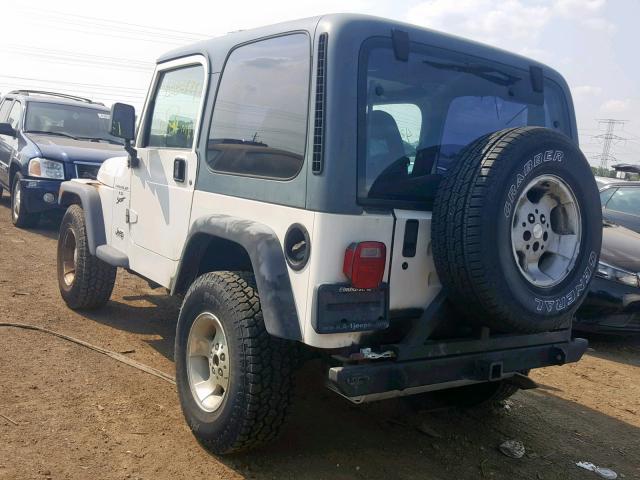 1J4FA49S61P363697 - 2001 JEEP WRANGLER / WHITE photo 3