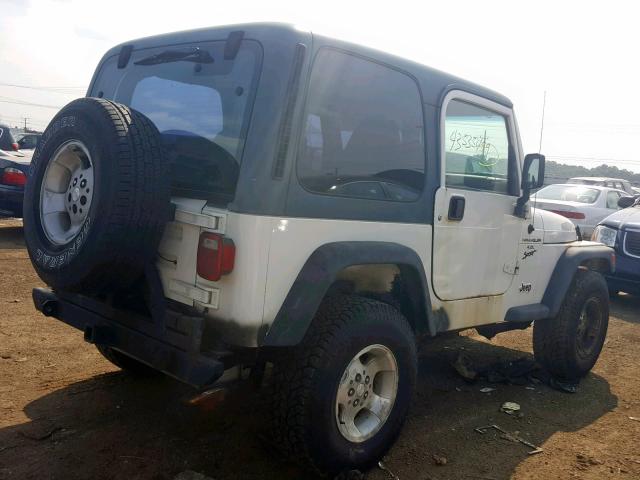 1J4FA49S61P363697 - 2001 JEEP WRANGLER / WHITE photo 4