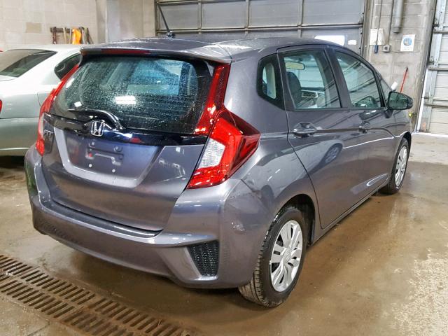 3HGGK5H59FM721172 - 2015 HONDA FIT LX GRAY photo 4