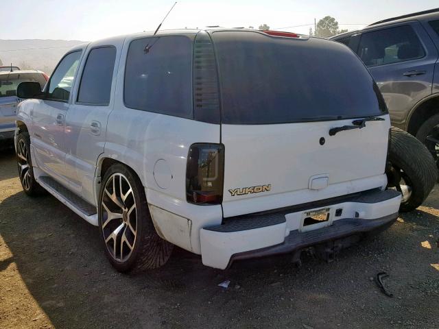 1GKEK63U11J204615 - 2001 GMC YUKON DENA WHITE photo 3