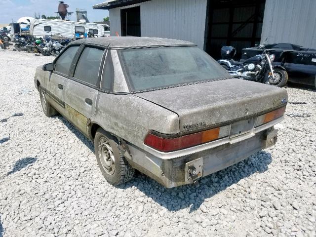 1FAPP36X0MK111745 - 1991 FORD TEMPO GL SILVER photo 3