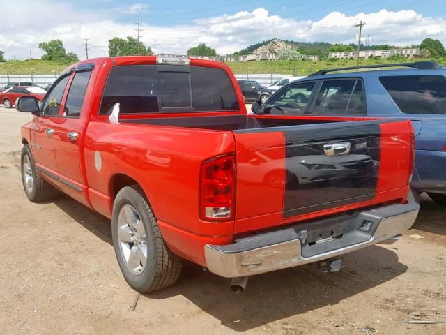 1D7HA18D55S292453 - 2005 DODGE RAM 1500 S RED photo 3