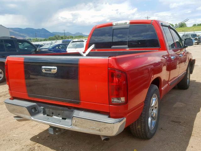 1D7HA18D55S292453 - 2005 DODGE RAM 1500 S RED photo 4