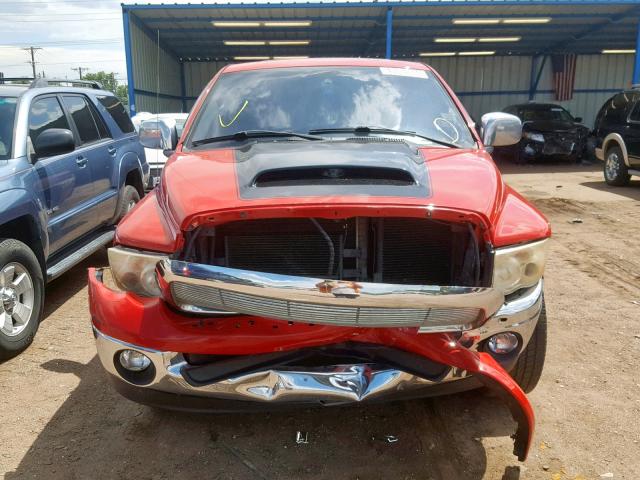 1D7HA18D55S292453 - 2005 DODGE RAM 1500 S RED photo 9