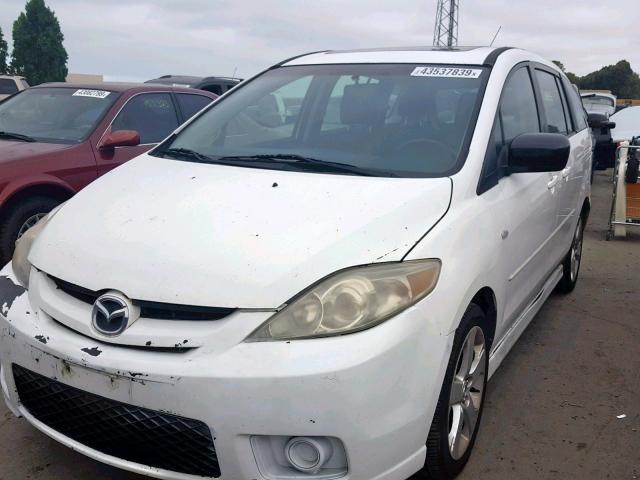 JM1CR29L660101371 - 2006 MAZDA 5 WHITE photo 2