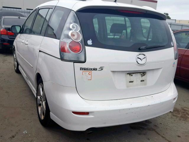 JM1CR29L660101371 - 2006 MAZDA 5 WHITE photo 3