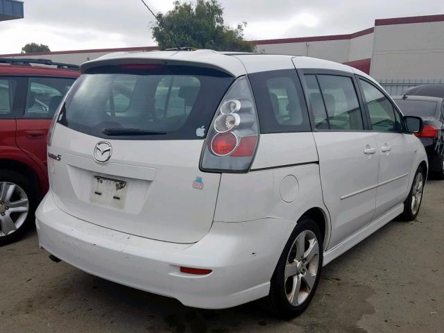 JM1CR29L660101371 - 2006 MAZDA 5 WHITE photo 4