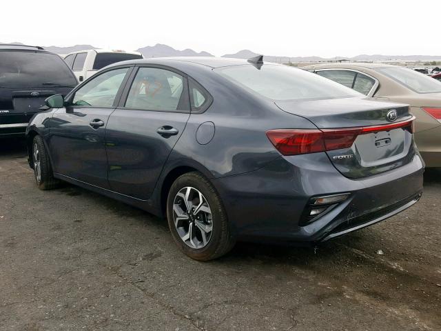 3KPF24AD0KE077412 - 2019 KIA FORTE FE BLUE photo 3