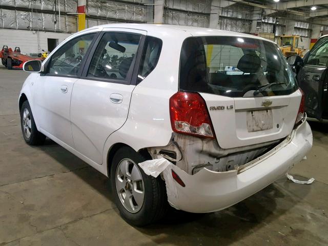 KL1TD666X6B615319 - 2006 CHEVROLET AVEO BASE Ağ foto 3