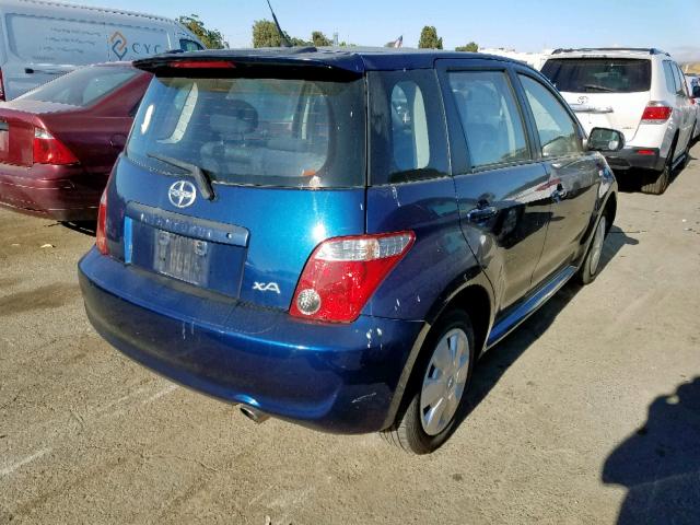 JTKKT604260171503 - 2006 TOYOTA SCION XA BLUE photo 4