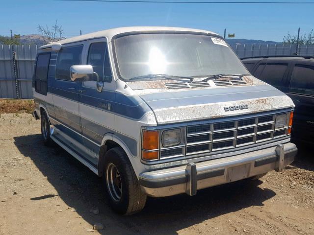 2B7HB21Y6KK384591 - 1989 DODGE RAM VAN B2 BLUE photo 1