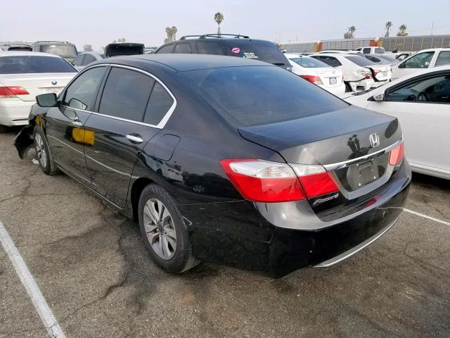 1HGCR2F38EA272511 - 2014 HONDA ACCORD LX BLACK photo 3