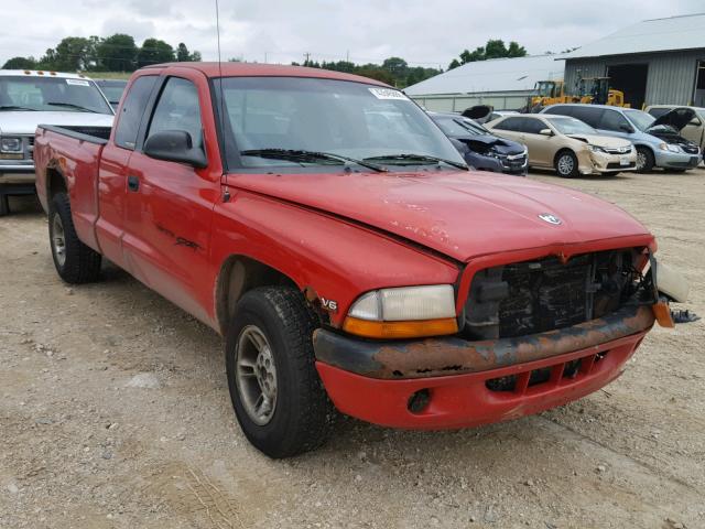 1B7GL22X9YS774565 - 2000 DODGE DAKOTA RED photo 1