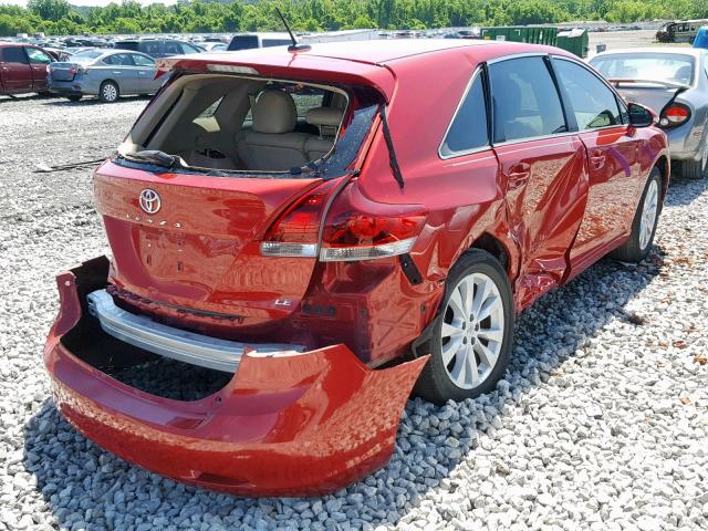 4T3ZA3BB5FU096409 - 2015 TOYOTA VENZA LE RED photo 4