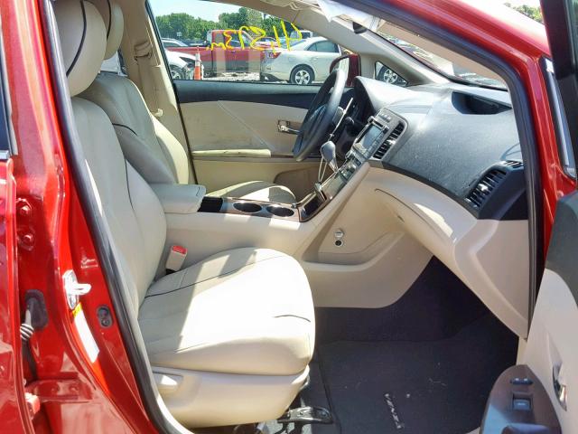 4T3ZA3BB5FU096409 - 2015 TOYOTA VENZA LE RED photo 5