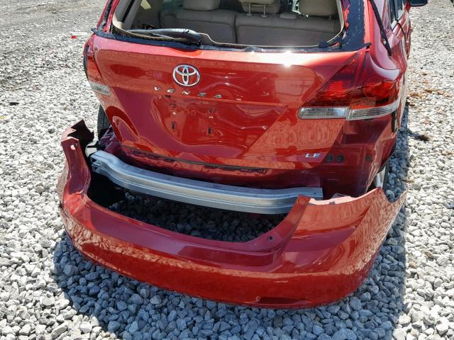 4T3ZA3BB5FU096409 - 2015 TOYOTA VENZA LE RED photo 9