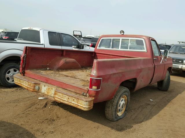 CKL246F355176 - 1987 CHEVROLET SCOTTSDALE MAROON photo 4