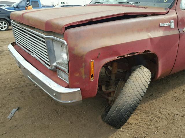 CKL246F355176 - 1987 CHEVROLET SCOTTSDALE MAROON photo 9