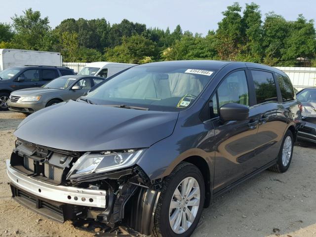 5FNRL6H27JB069004 - 2018 HONDA ODYSSEY LX GRAY photo 2