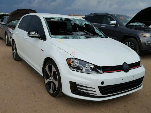 3VW5T7AU5GM017498 - 2016 VOLKSWAGEN GTI S/SE WHITE photo 1