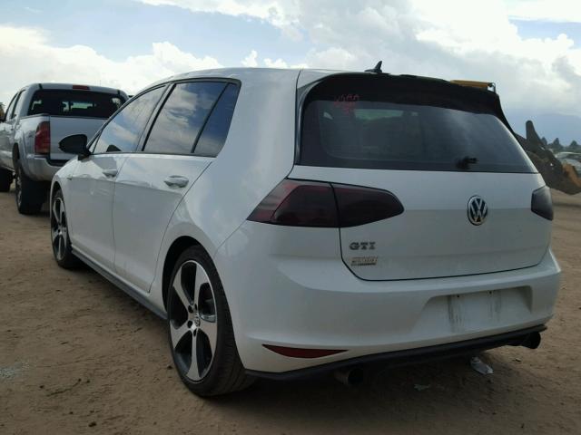 3VW5T7AU5GM017498 - 2016 VOLKSWAGEN GTI S/SE WHITE photo 3