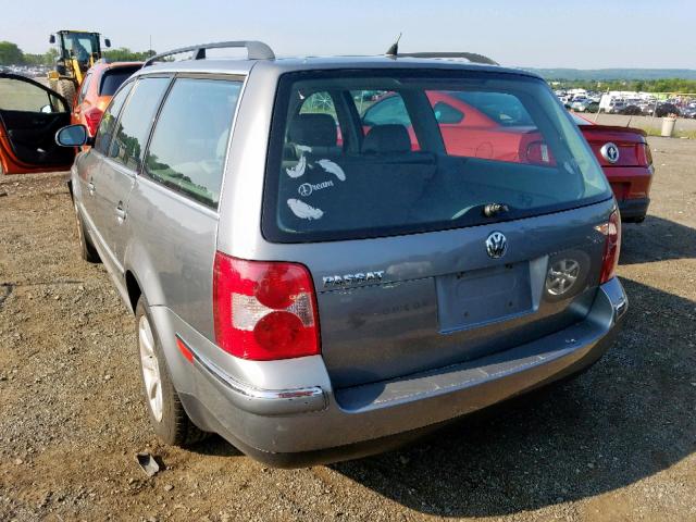 WVWVD63B04E304805 - 2004 VOLKSWAGEN PASSAT GLS GRAY photo 3