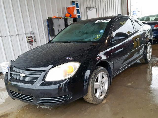 1G1AL18F587249061 - 2008 CHEVROLET COBALT LT BLACK photo 2