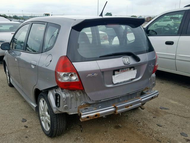 JHMGD386X7S067585 - 2007 HONDA FIT S 银色 照片 3