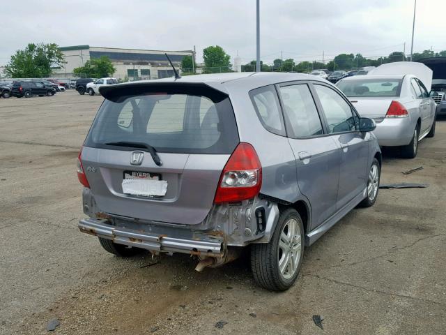 JHMGD386X7S067585 - 2007 HONDA FIT S 银色 照片 4