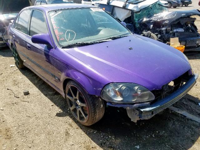 JHMEJ6520VS016399 - 1997 HONDA CIVIC DX PURPLE photo 1