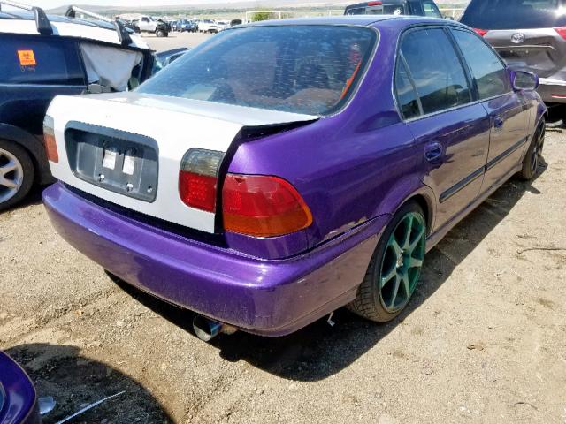 JHMEJ6520VS016399 - 1997 HONDA CIVIC DX PURPLE photo 4