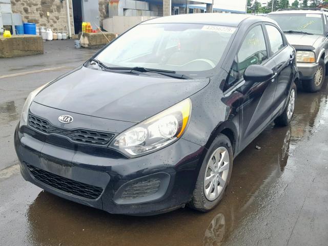 KNADM5A39C6026669 - 2012 KIA RIO LX BLACK photo 2