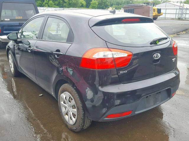 KNADM5A39C6026669 - 2012 KIA RIO LX BLACK photo 3