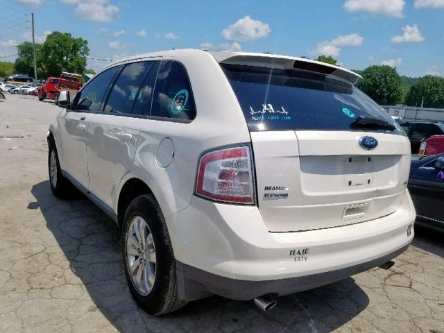 2FMDK38C98BA86071 - 2008 FORD EDGE SEL WHITE photo 3