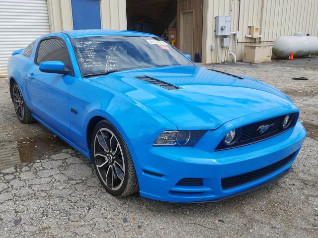 1ZVBP8CF7E5202800 - 2014 FORD MUSTANG GT BLUE photo 1